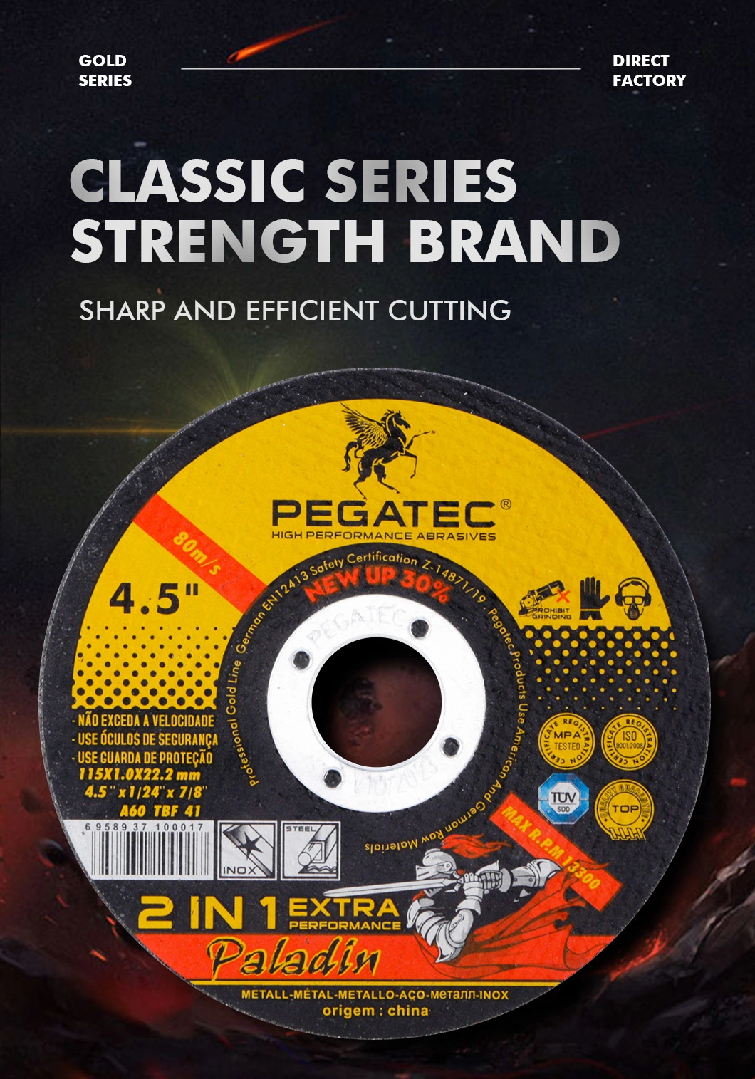 4.5′′ Pegatec Metal Cutting Discs 1mm China Cutting Wheel