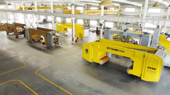 Corte de pedra com serra de fio multidiamante para granito de corte misto ou pedra de luxo